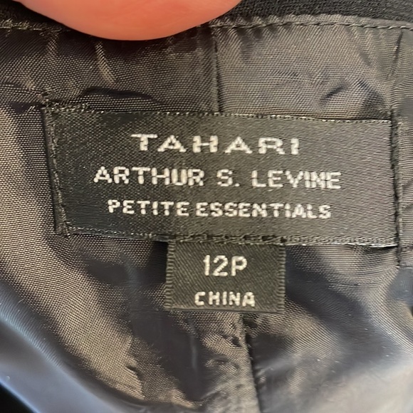 TAHARI Arthur S. Levine staple career black sheath dress O/S round collar 12P - Picture 7 of 14